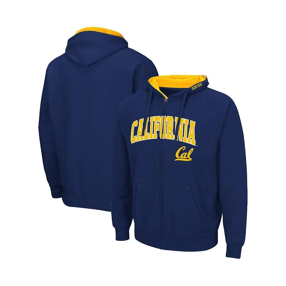 商品Colosseum|Men's Navy Cal Bears Arch and Logo 3.0 Full-Zip Hoodie,价格¥340,第1张图片