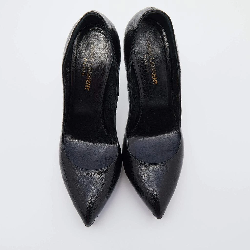 商品[二手商品] Yves Saint Laurent|Saint Laurent Black Leather Janis Pointed Toe Pumps Size 38.5,价格¥1380,第3张图片详细描述
