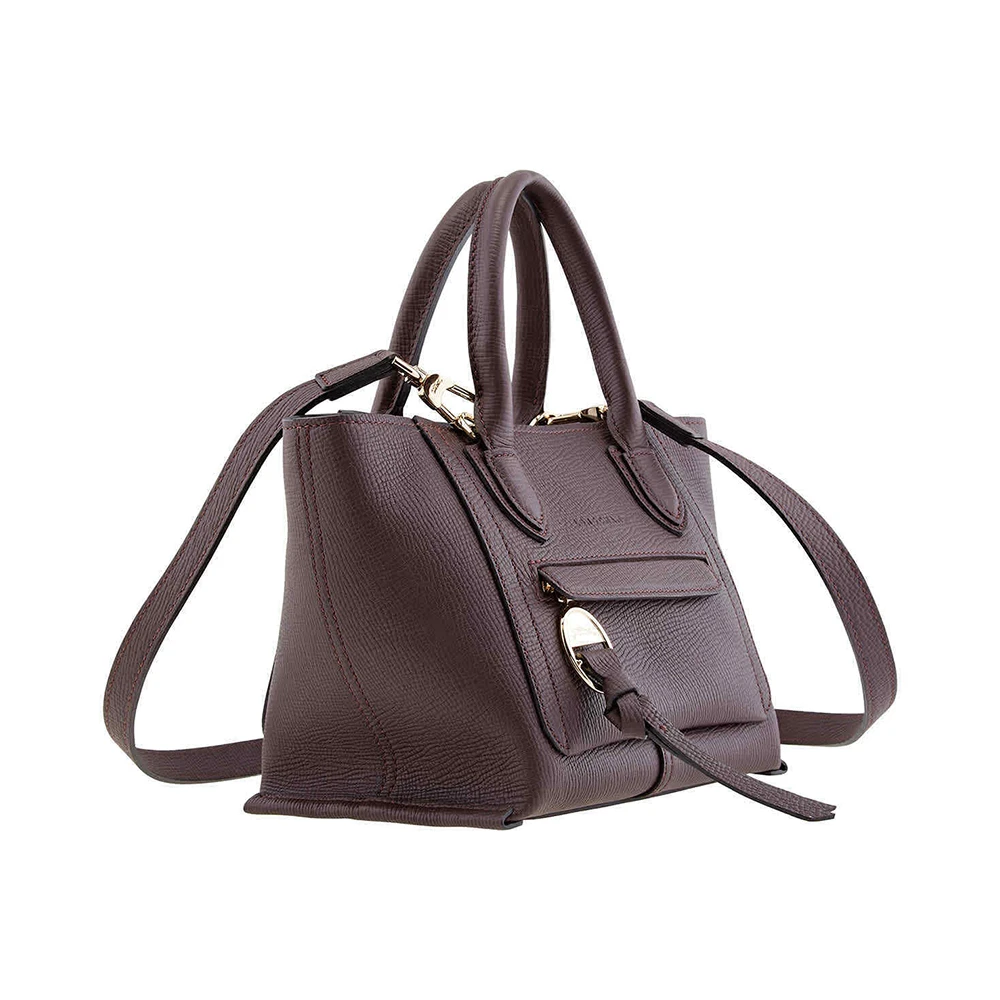 LONGCHAMP 女士MAILBOX系列深紫色牛皮小号手提单肩斜挎包 10103HTA061 商品