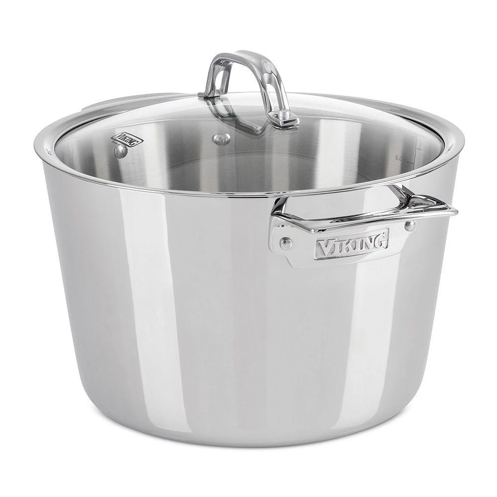 商品Viking|Contemporary 3 Ply 8.0 Quart Stock Pot with Lid,价格¥972,第1张图片详细描述