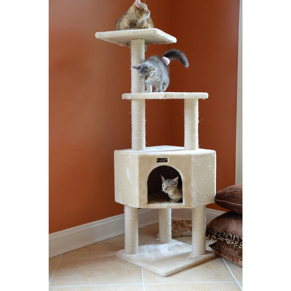 商品Macy's|48" Real Wood 3-Level Cat Tower for Kittens Play,价格¥1038,第3张图片详细描述