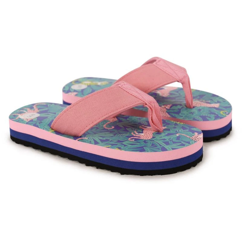 商品Hatley|Leopard logo flip flops in pink,价格¥212,第1张图片