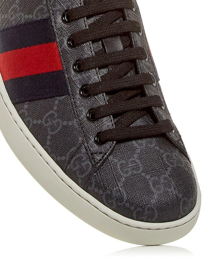 商品Gucci|Men's Monogram Low Top Leather Trim Sneakers,价格¥6106,第4张图片详细描述