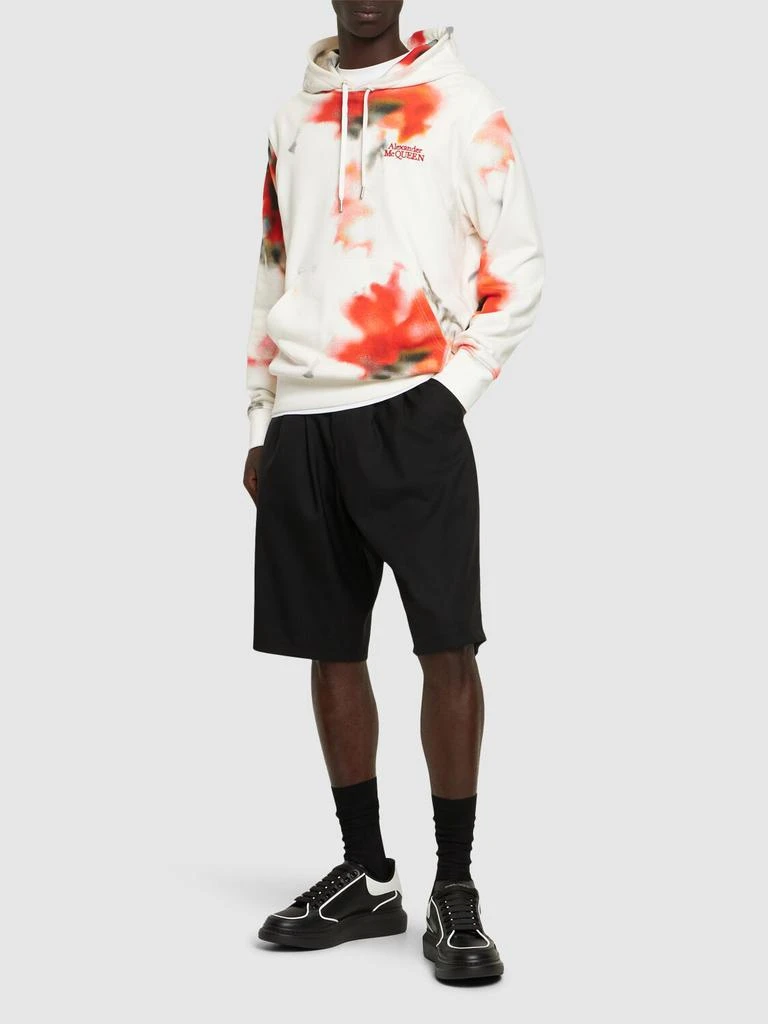 商品Alexander McQueen|Floral All Over Print Cotton Hoodie,价格¥6048,第1张图片