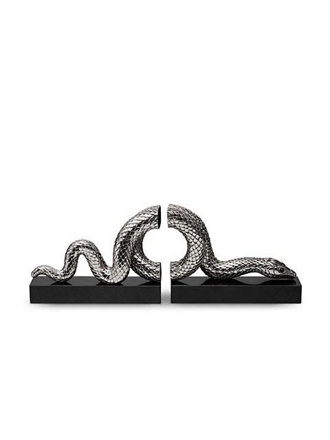 商品L'Objet|Snakes Platinum Bookends/Set of 2,价格¥7456,第1张图片