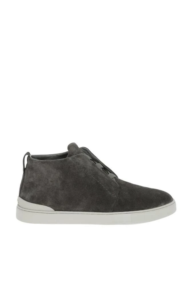 商品Zegna|Ermenegildo Zegna Men&#39;s  Brown Other Materials Hi Top Sneakers,价格¥6530,第3张图片详细描述