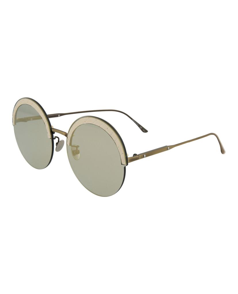 Round-Frame Metal Sunglasses商品第2张图片规格展示