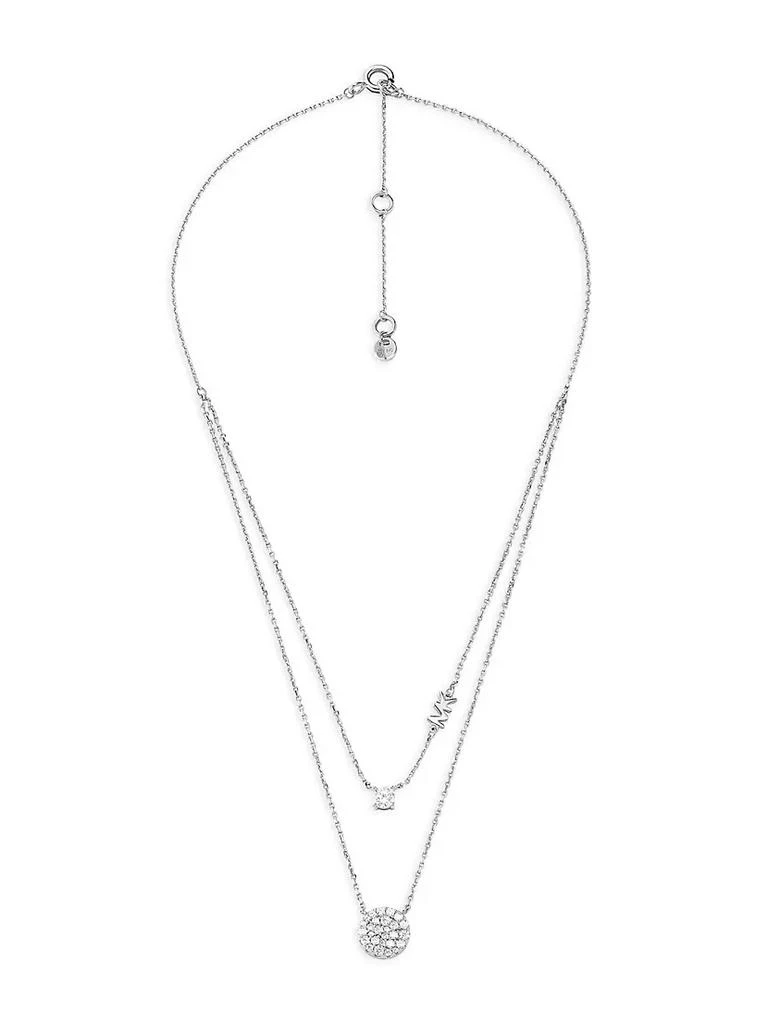 商品Michael Kors|Sterling Silver & Cubic Zirconia Layered Pendant Necklace,价格¥1133,第3张图片详细描述