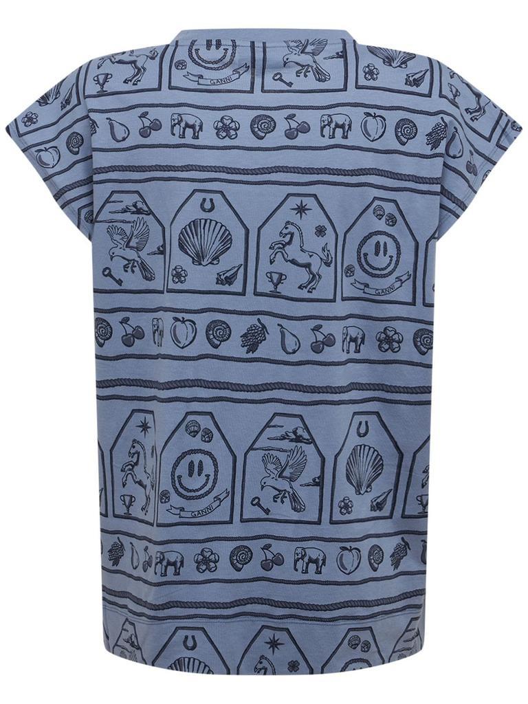 商品Ganni|Printed Cotton Jersey Sweatshirt Vest,价格¥345,第7张图片详细描述