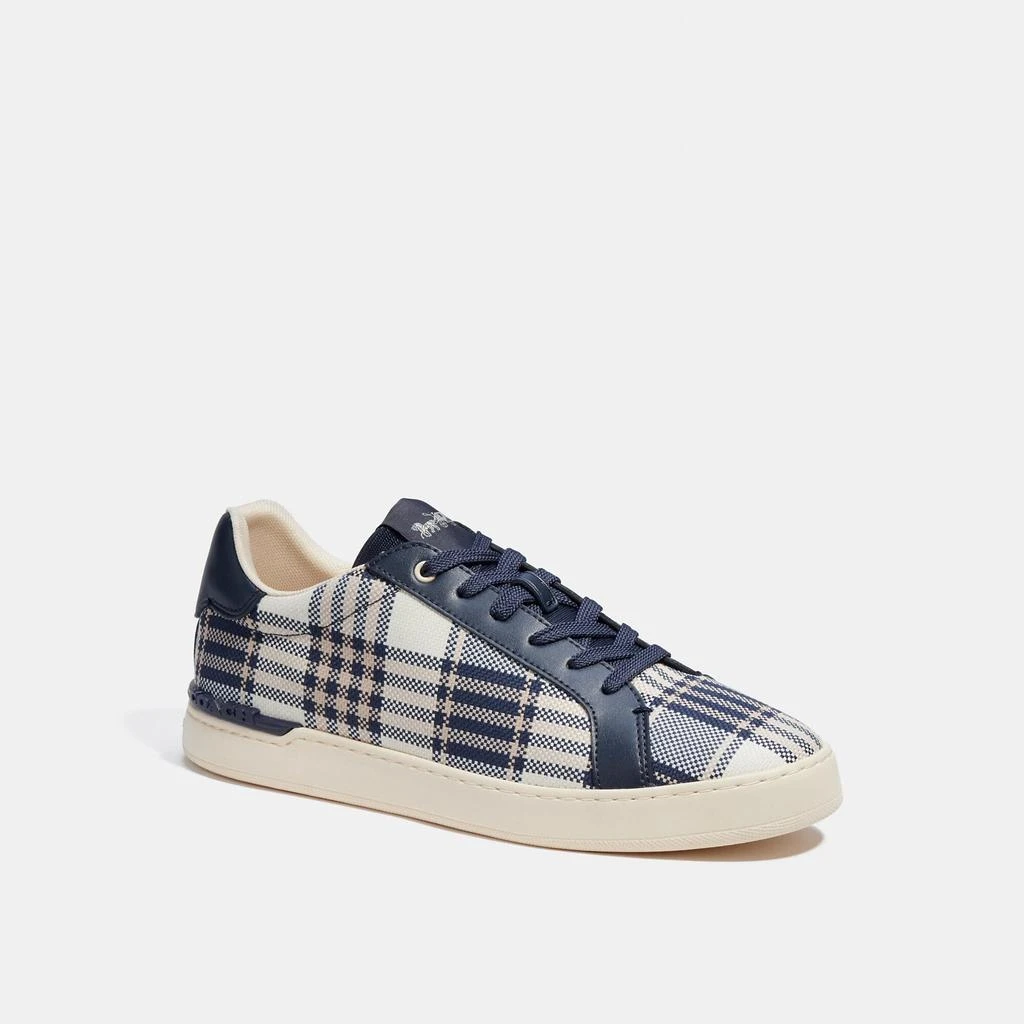商品Coach|Coach Outlet Clip Low Top Sneaker With Plaid Print,价格¥937,第1张图片