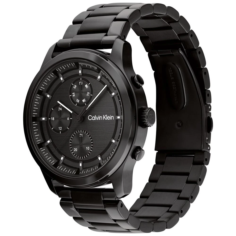 商品Calvin Klein|Men's Black Stainless Steel Bracelet Watch 44mm,价格¥1733,第2张图片详细描述