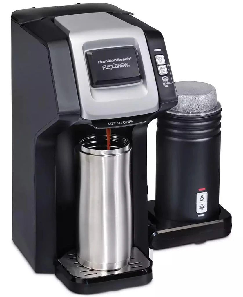 商品Hamilton Beach|FlexBrew Dual Single Cup Coffee Maker with Milk Frother,价格¥801,第2张图片详细描述