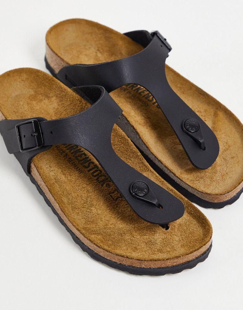 Birkenstock Gizeh toepost sandals in black商品第4张图片规格展示