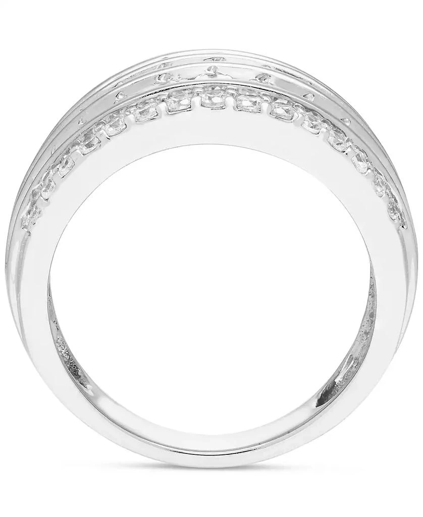 商品Macy's|Diamond Multirow Statement Band (2 ct. t.w.) in 10k White Gold,价格¥8976,第4张图片详细描述