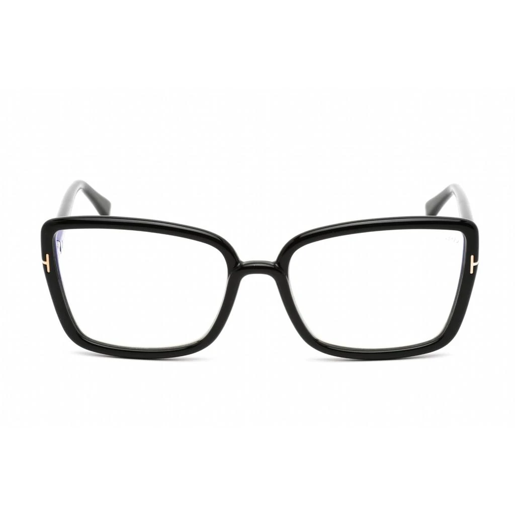 商品Tom Ford|Tom Ford Women's Eyeglasses - Butterfly Shape Shiny Black Plastic Frame | FT5813-B 001,价格¥932,第2张图片详细描述