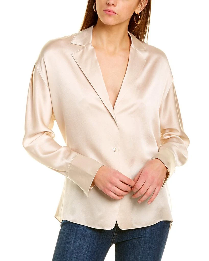 商品Vince|Vince Tie Back Silk Pajama Blouse,价格¥1103,第1张图片