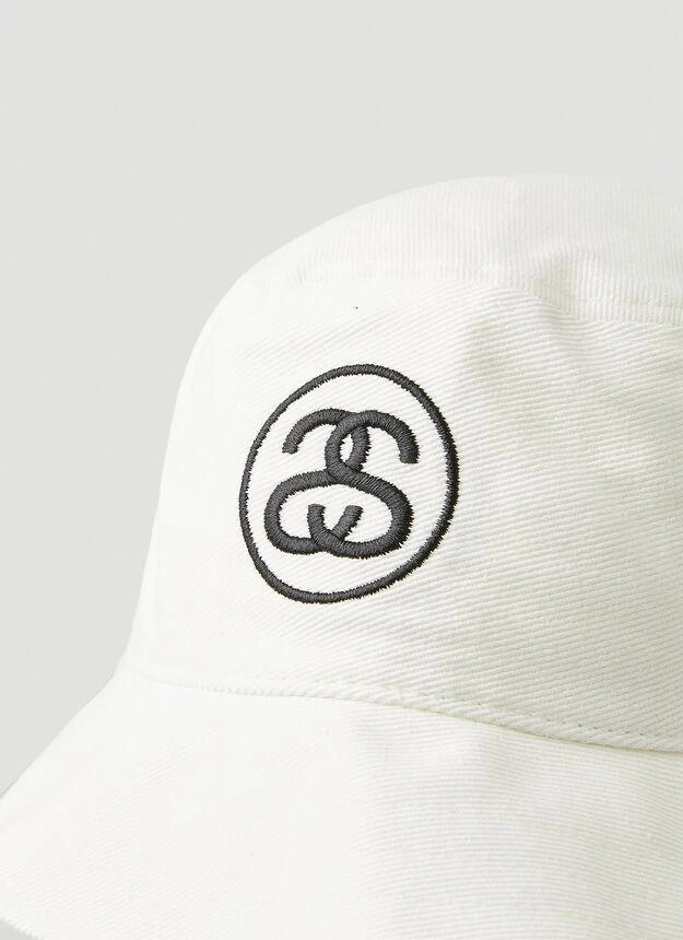 商品STUSSY|SS Link Deep Bucket Hat in White,价格¥262,第4张图片详细描述