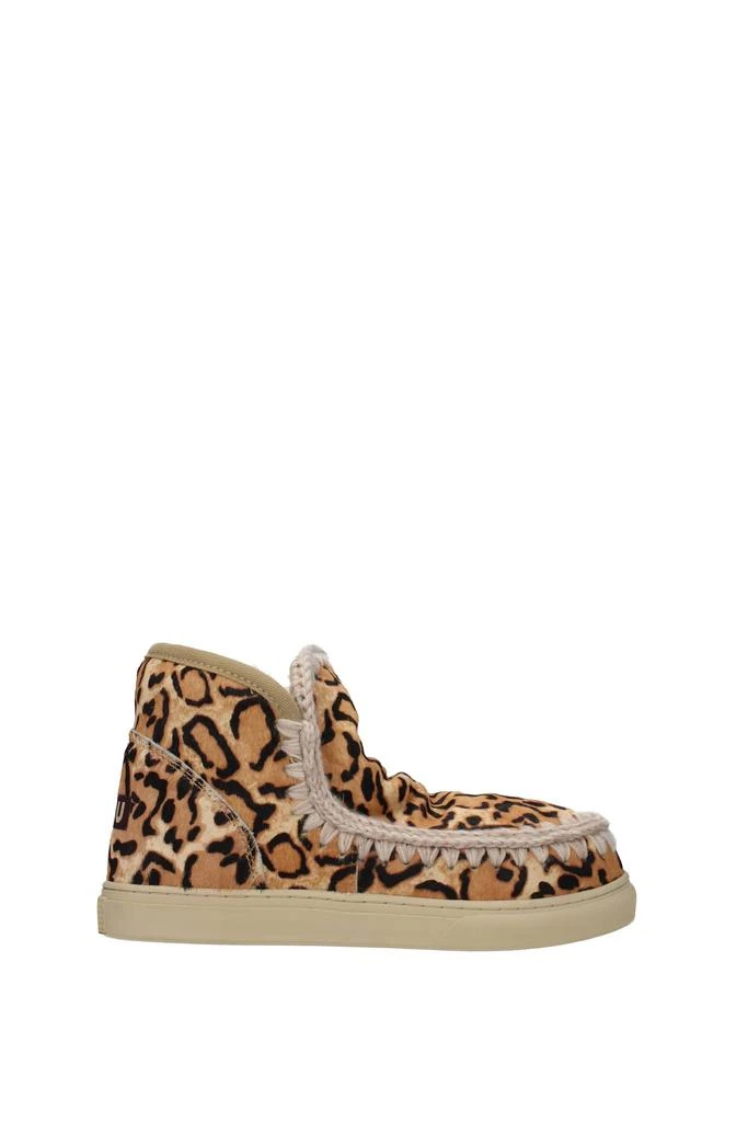商品Mou|Ankle boots eskimo Pony Skin Beige Leopard,价格¥1224,第1张图片