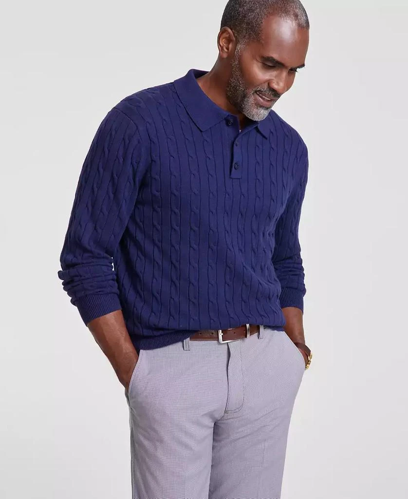 商品Club Room|Men's Knit Polo Sweater, Created for Macy's,价格¥143,第1张图片