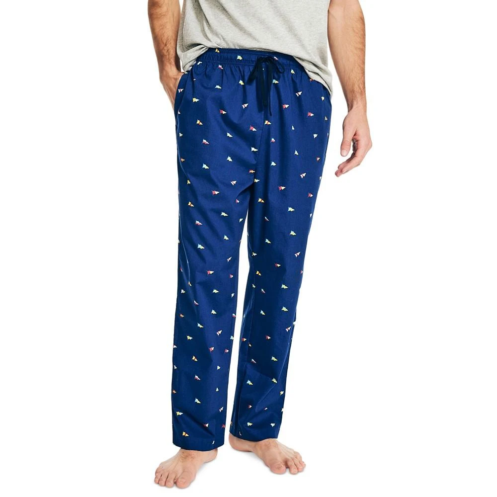 商品Nautica|Men's Classic-Fit Nautical-Print Poplin Sleep Pants,价格¥183,第1张图片