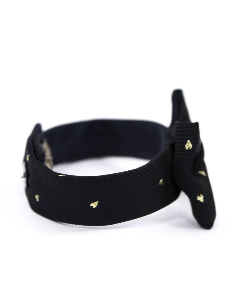 商品LA STUPENDERIA|Navy And Gold Luxury Jacquard Bow Tie,价格¥511,第3张图片详细描述