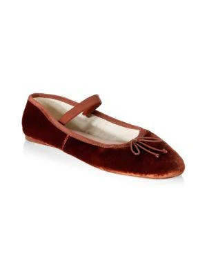 商品Loeffler Randall|Leonie Velvet Ballet Flats,价格¥1088,第2张图片详细描述