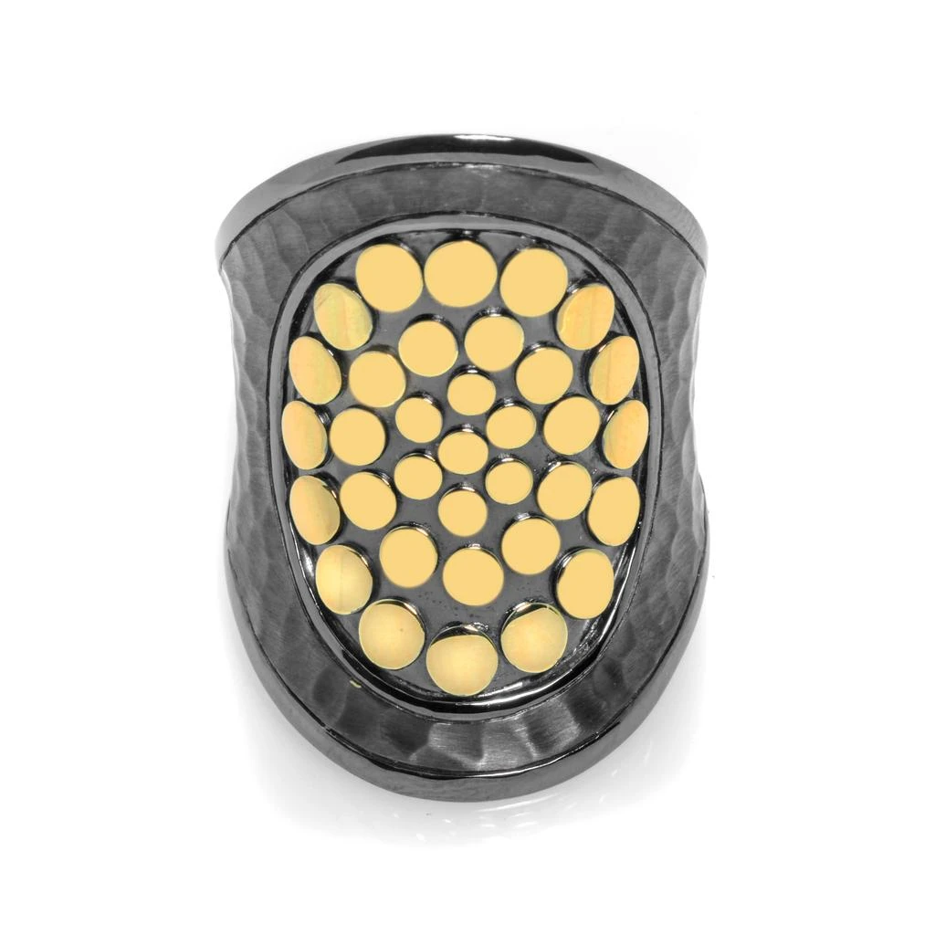 商品John Hardy|John Hardy Women's Black Rhodium and Sterling Silver and 18K Yellow Gold Ring,价格¥3009,第1张图片
