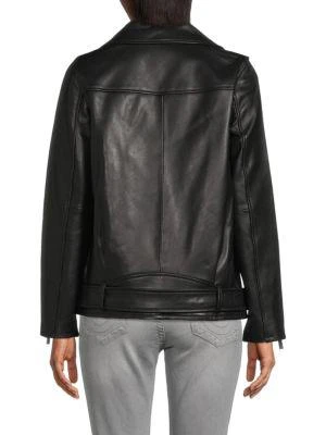 商品Michael Kors|Missy Belted Leather Jacket,价格¥1432,第2张图片详细描述