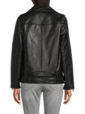 商品Michael Kors|Missy Belted Leather Jacket,价格¥1341,第4张图片详细描述