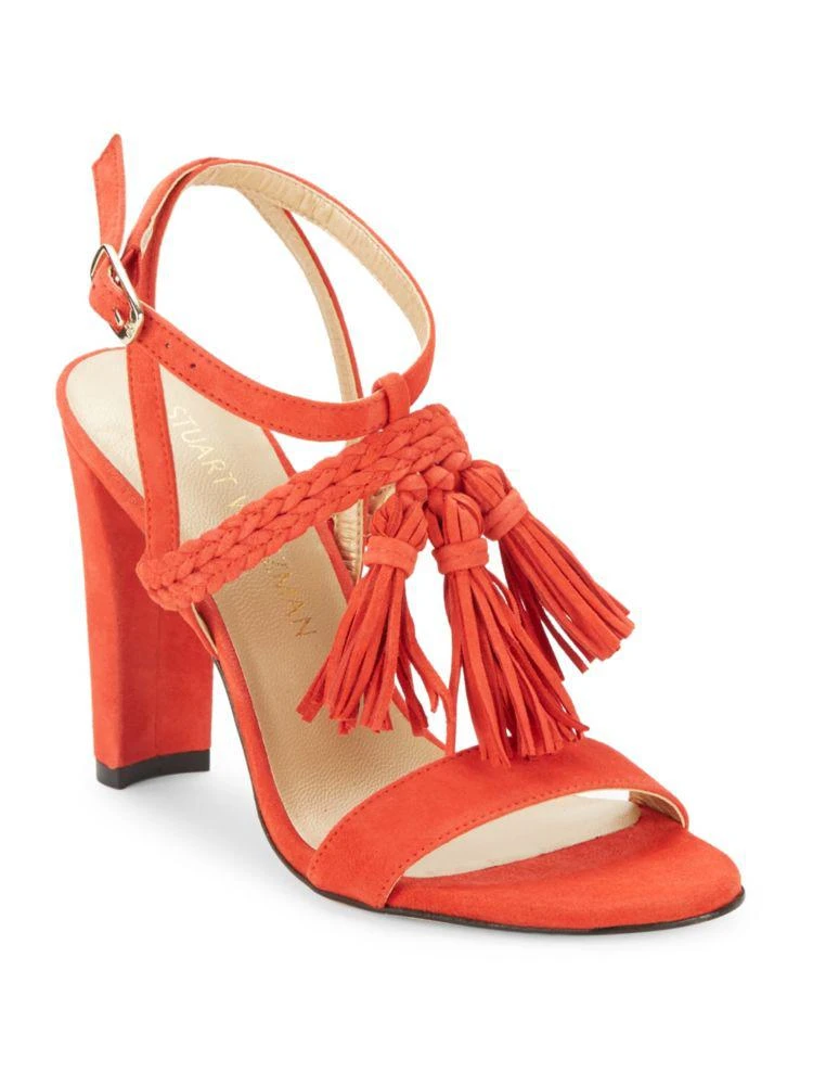 商品Stuart Weitzman|Tangled High Heel Leather Sandals,价格¥708,第1张图片