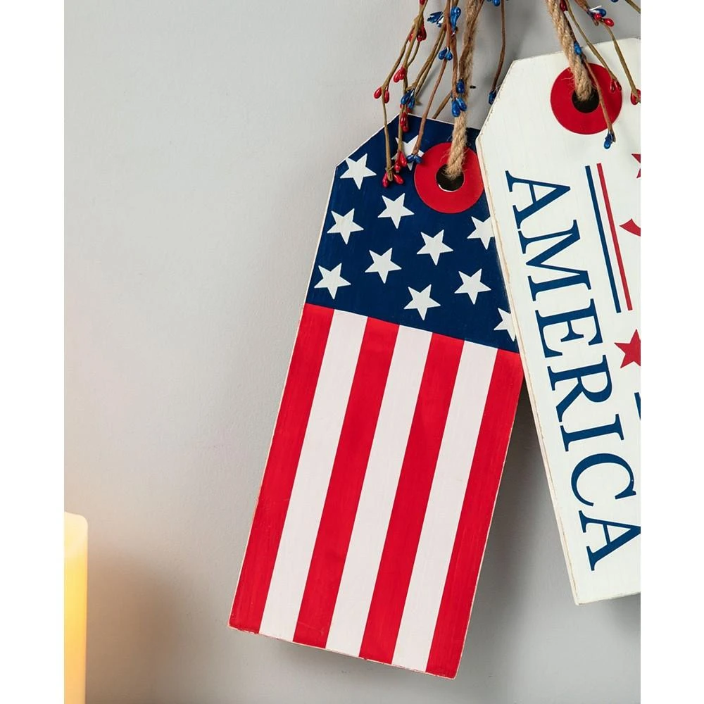 商品Glitzhome|Wooden Patriotic or Americana Doorknob Hanging Decor, 19.5",价格¥210,第4张图片详细描述