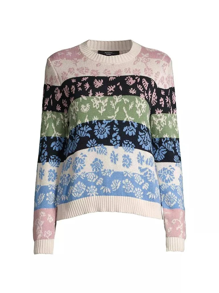 商品Weekend Max Mara|Fleres Floral Striped Cotton Sweater,价格¥2050,第1张图片