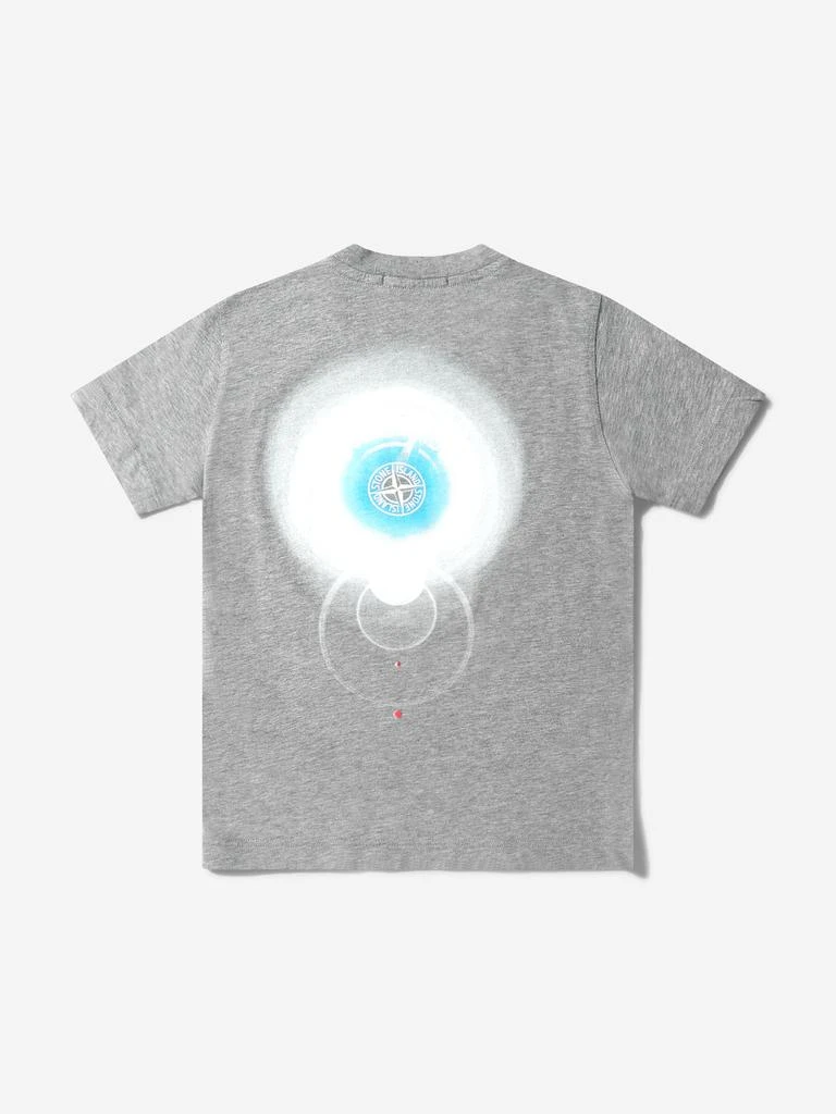 Stone Island Blue, Grey Boys Cotton Jersey Logo T-Shirt 商品