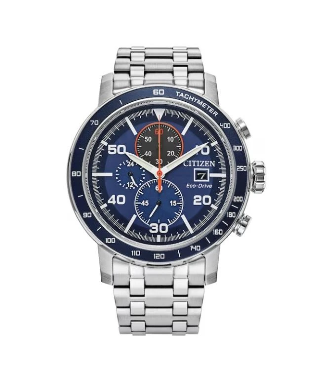 商品Citizen|Brycen Chronograph Eco-Drive Blue Dial Men's Watch CA0850-59L,价格¥1567,第1张图片