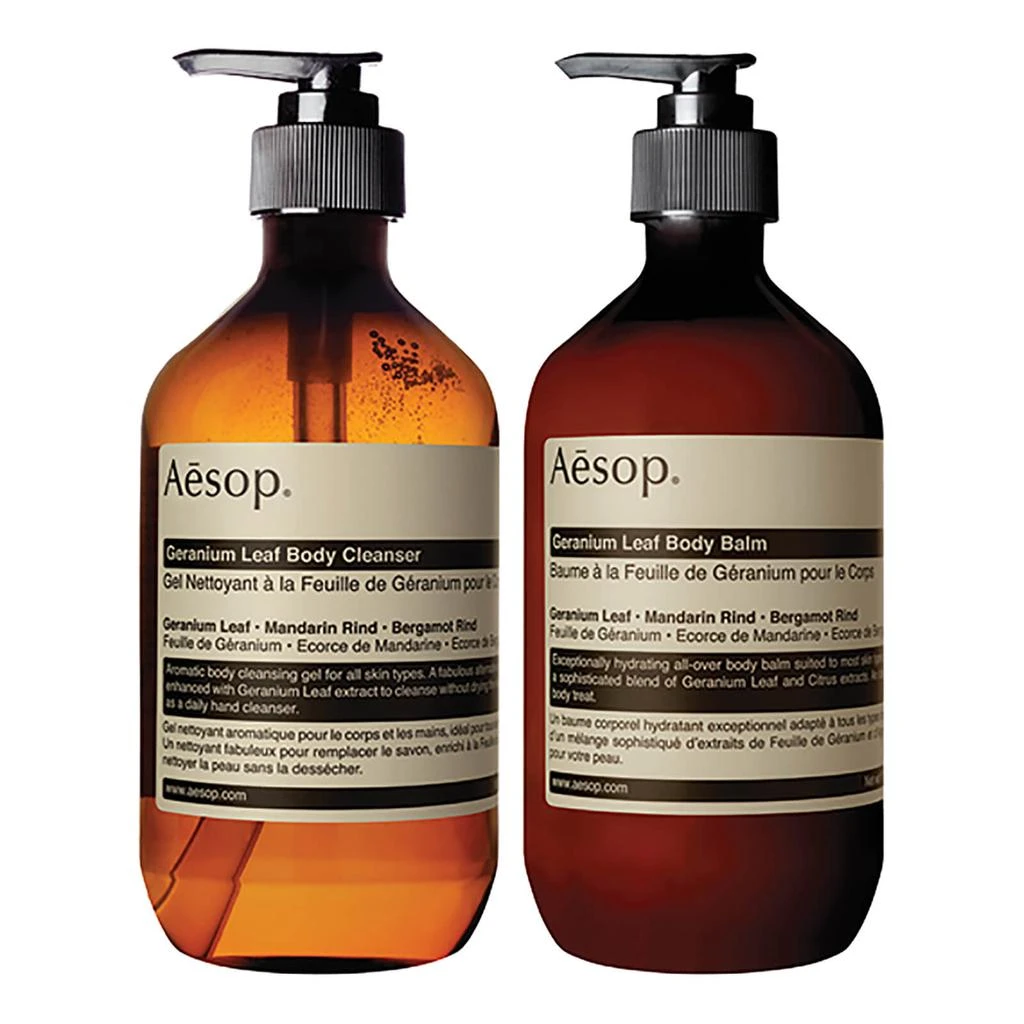 商品Aesop|Aesop Geranium Leaf Body Cleanser and Balm Duet,价格¥1015,第2张图片详细描述