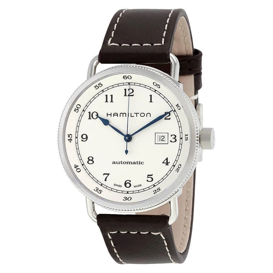 商品Hamilton|Khaki Navy Pioneer Automatic Silver Dial Men's Watch H77715553,价格¥5247,第1张图片