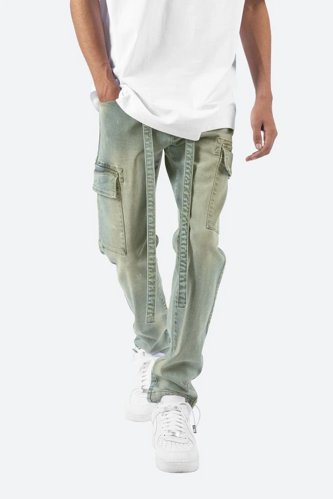 商品MNML|Denim Cargo Pants - Blue牛仔裤,价格¥259,第2张图片详细描述