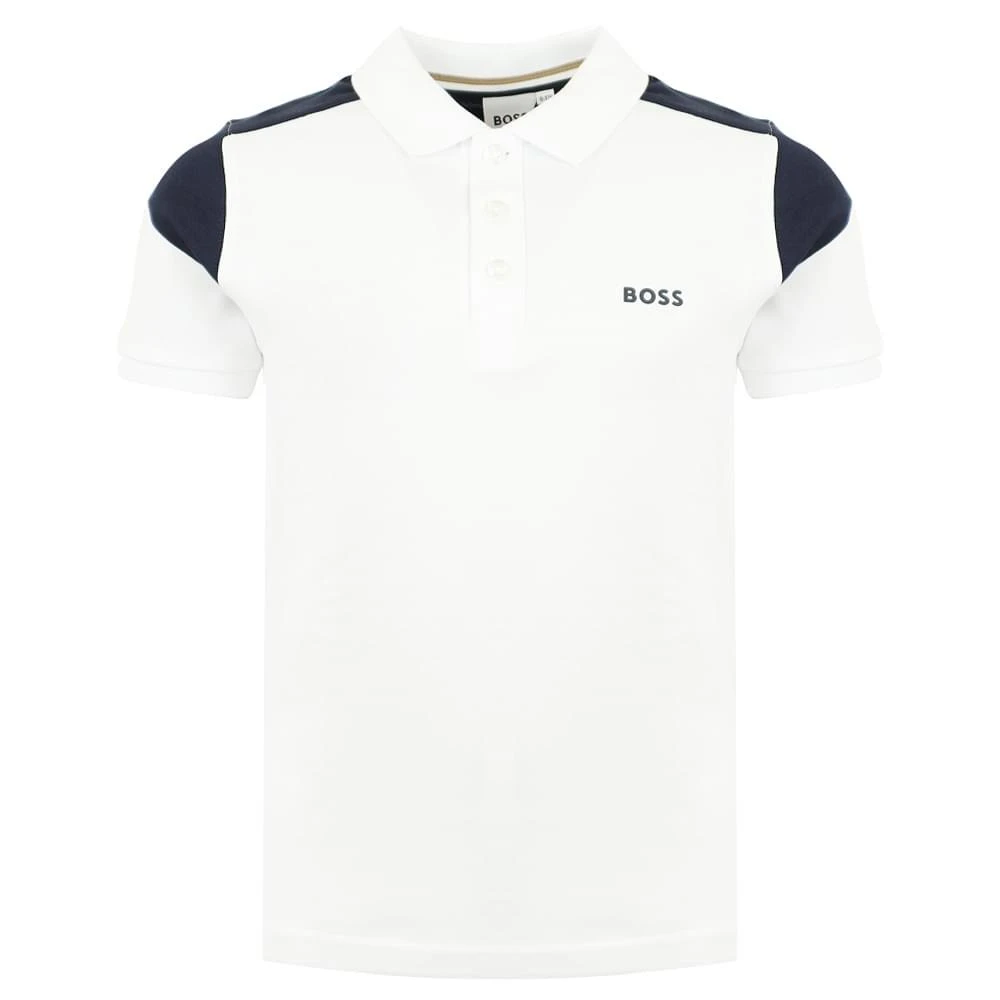 商品Hugo Boss|Short Sleeve White & Navy Polo Shirt,价格¥283,第1张图片