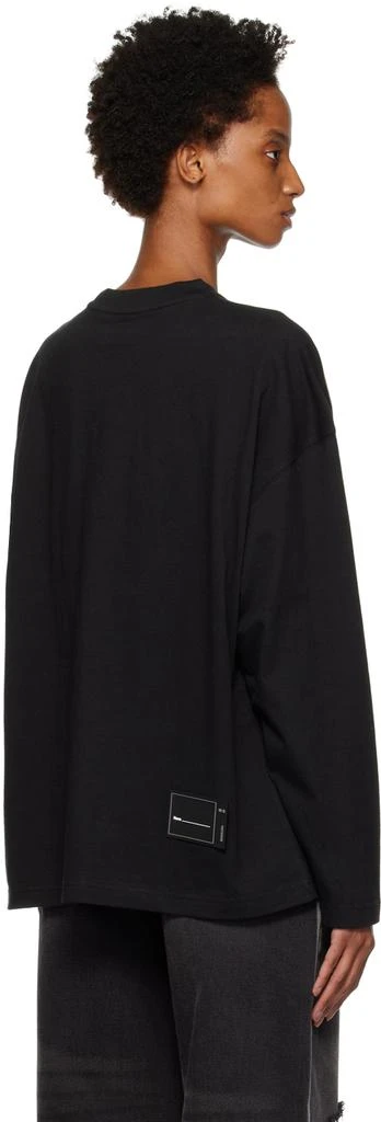 商品We11done|Black Bonded Long Sleeve T-Shirt,价格¥728,第3张图片详细描述