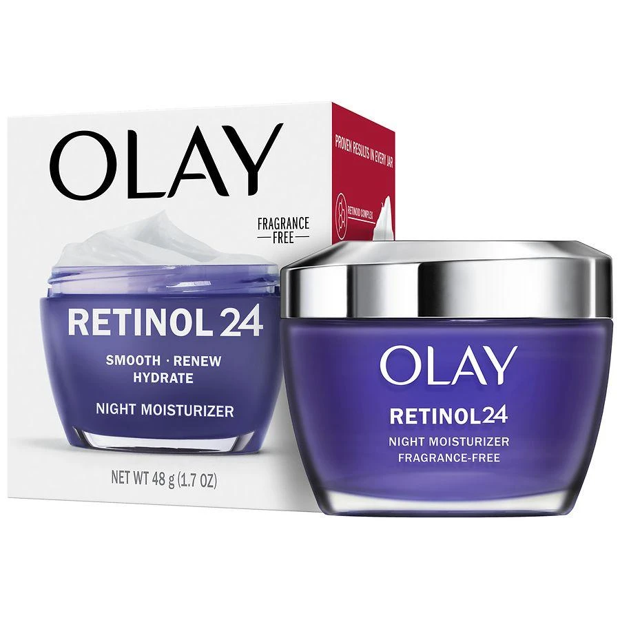 商品Olay|Retinol 24 Face Moisturizer, Anti-Aging Night Face Cream Fragrance-Free,价格¥224,第1张图片