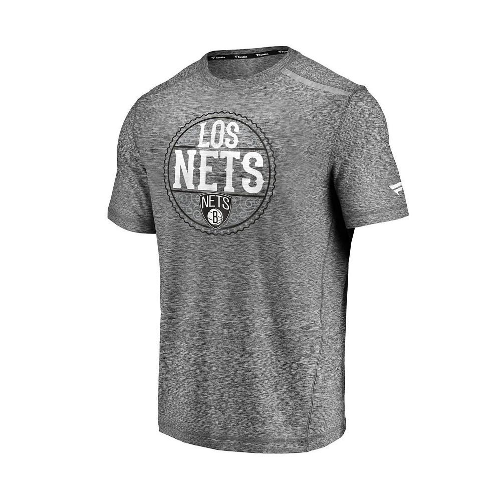 Men's Branded Heather Gray Brooklyn Nets Noches Ene-Be-A Clutch Shooting T-shirt商品第3张图片规格展示