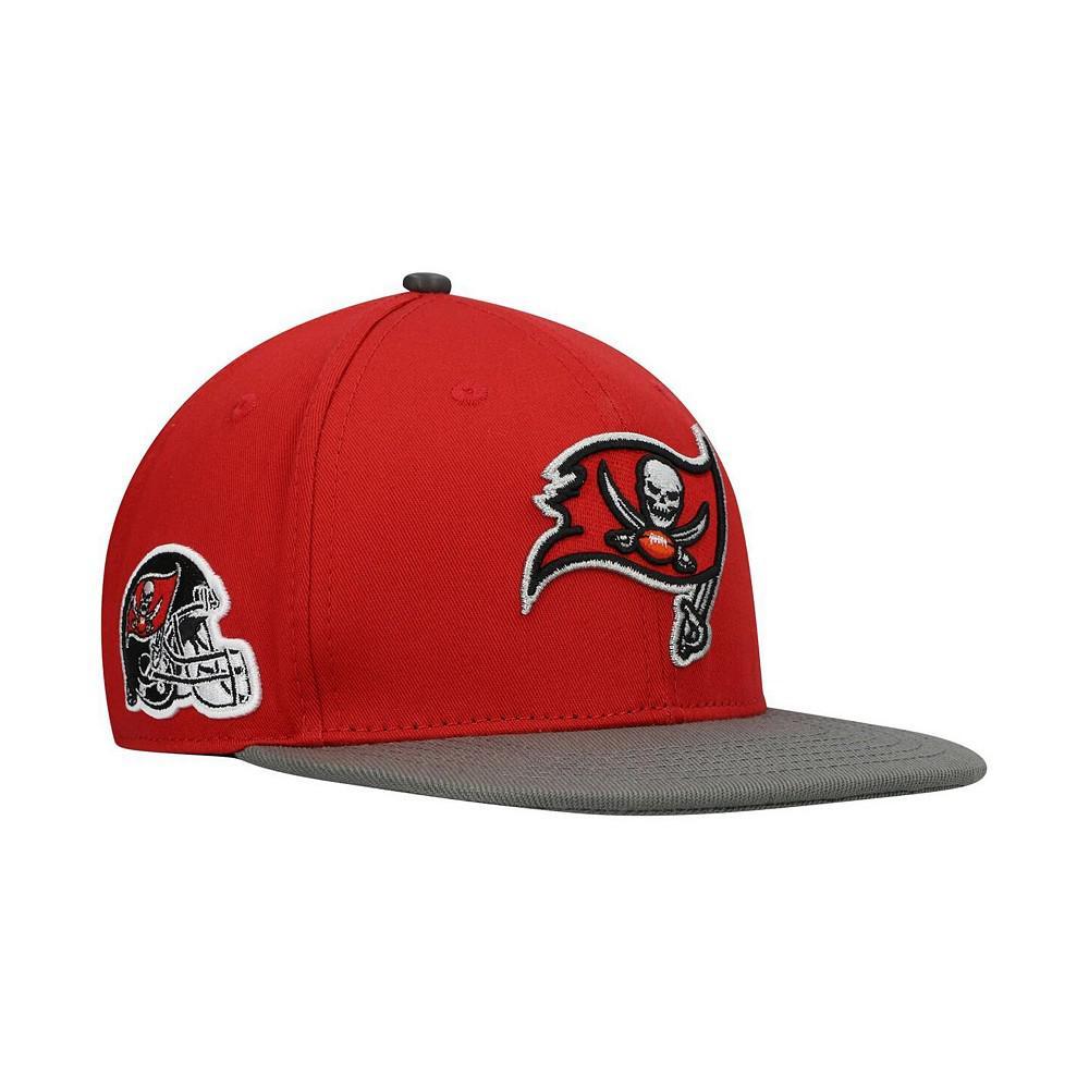商品Pro Standard|Men's Red, Pewter Tampa Bay Buccaneers 2Tone Snapback Hat,价格¥297,第4张图片详细描述