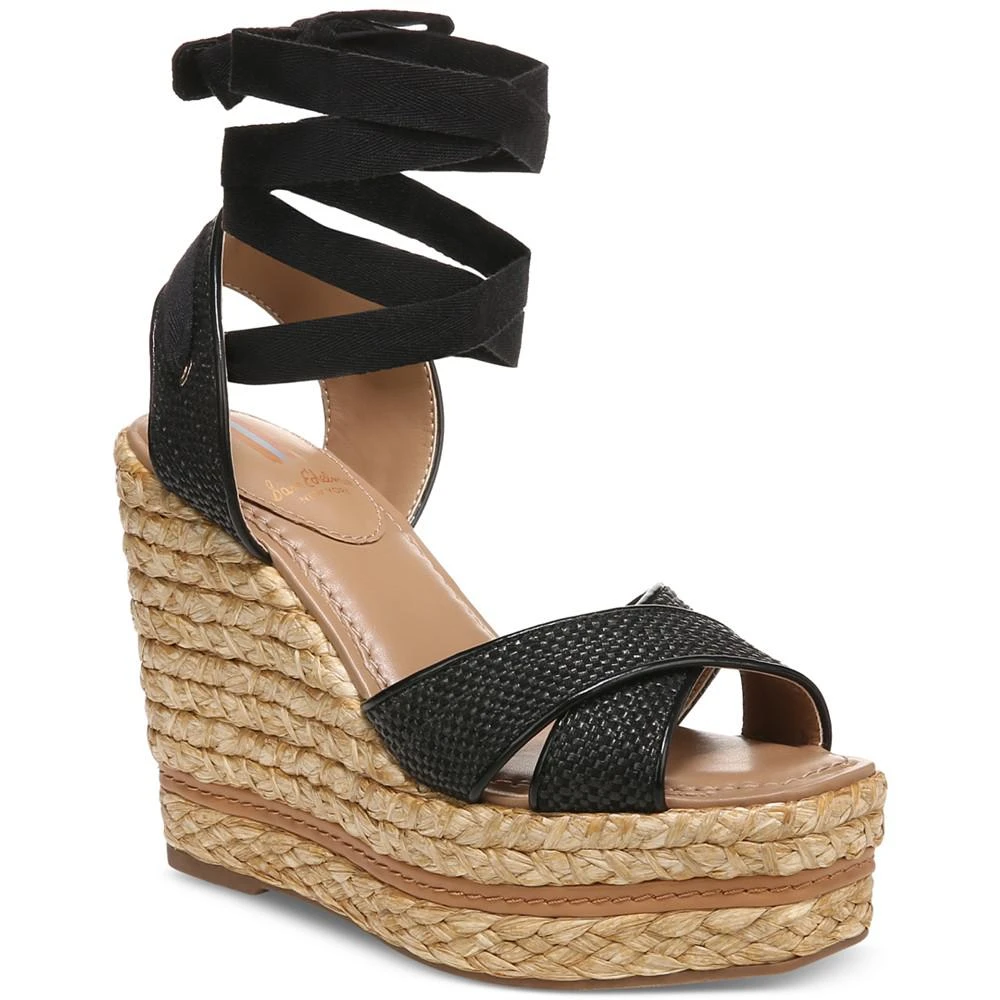 商品Sam Edelman|Vaughn Ankle-Tie Espadrille Platform Wedge Sandals,价格¥468,第1张图片