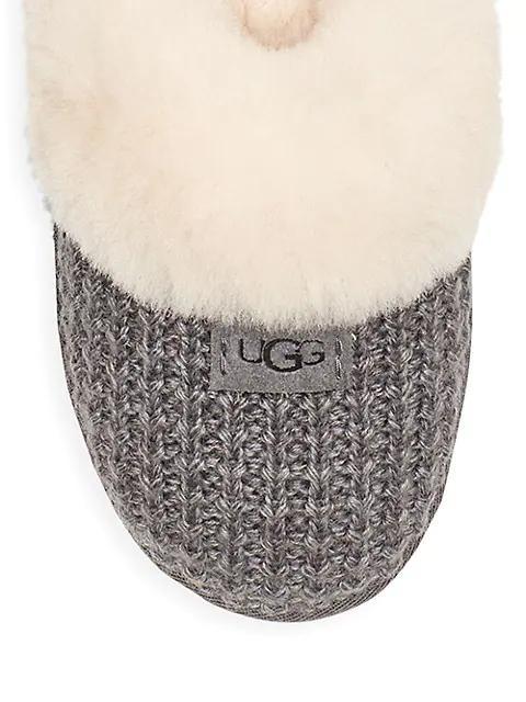 商品UGG|Cozy Sheepskin-Lined Knit Slippers,价格¥884,第6张图片详细描述