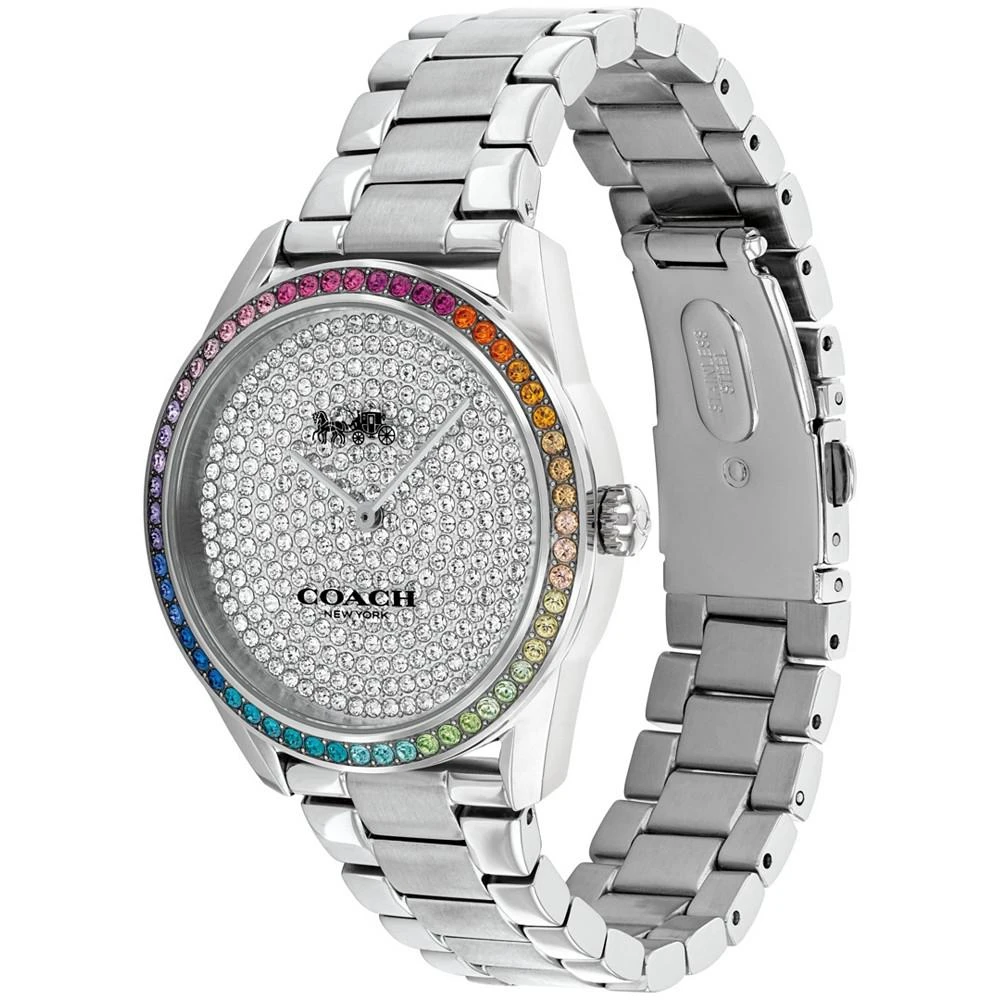 商品Coach|Women's Preston Rainbow Stainless Steel Bracelet Watch,价格¥2967,第2张图片详细描述