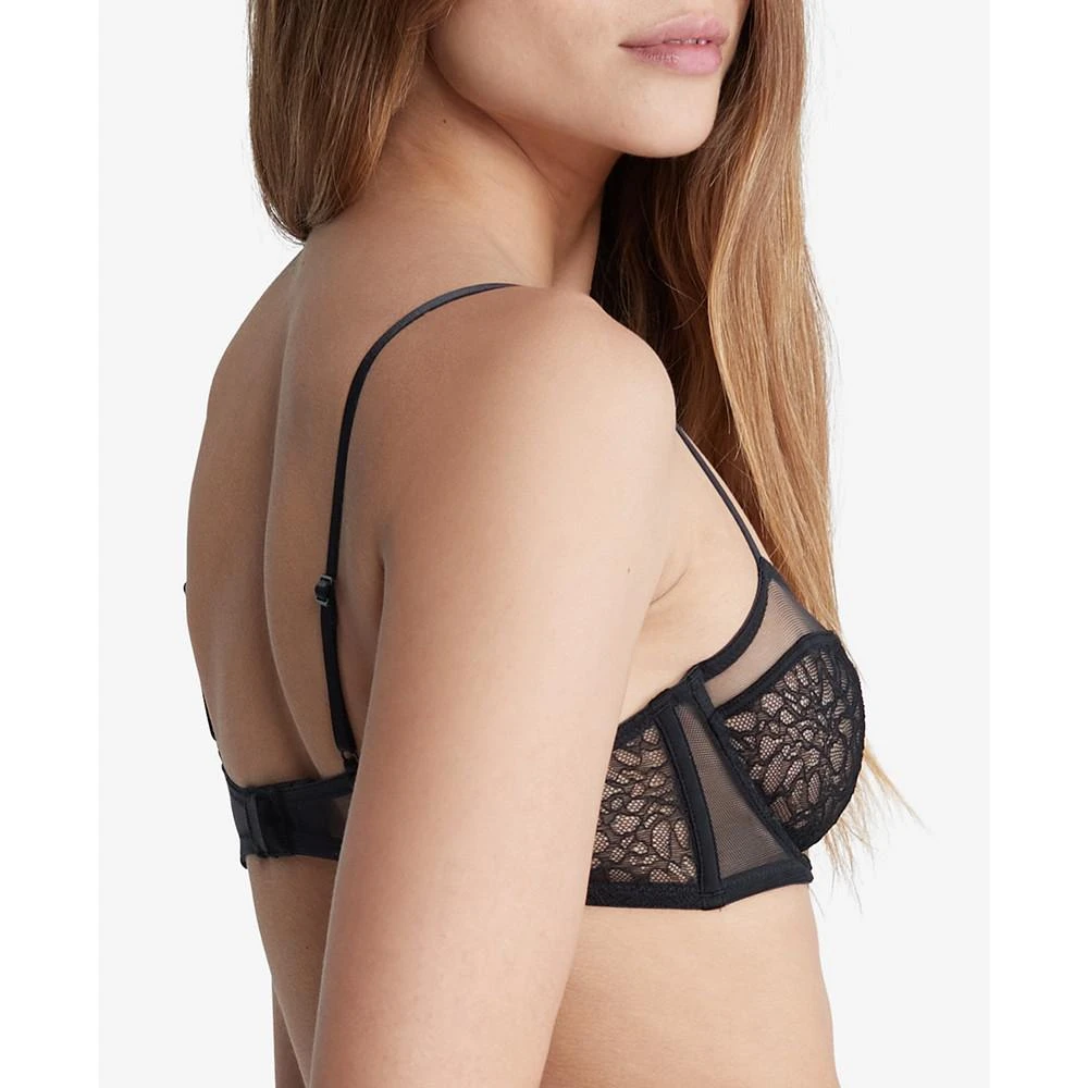 商品Calvin Klein|Women's Graphic Lace Unlined Balconette Bra QF7356,价格¥160,第2张图片详细描述