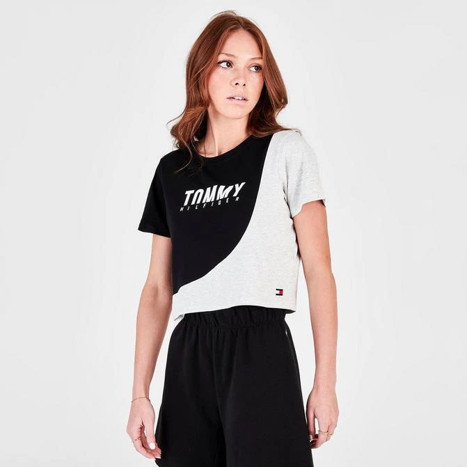 商品Tommy Hilfiger|Women's Tommy Hilfiger Sport Block Cropped T-Shirt,价格¥75,第1张图片