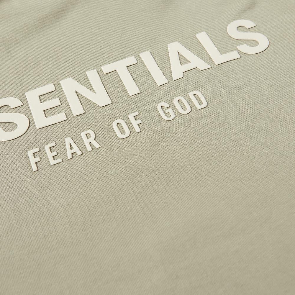 商品Essentials|Fear of God ESSENTIALS Kids Long Sleeve Logo Tee - Seafoam,价格¥258,第5张图片详细描述