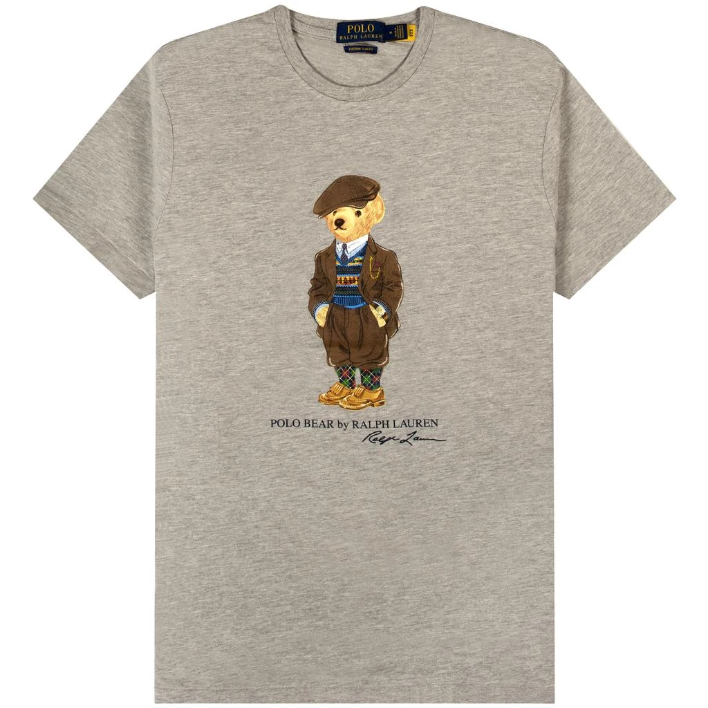 商品Ralph Lauren|Ralph Lauren Custom Slim Fit Polo Bear Print T-Shirt Grey Heather,价格¥922,第1张图片