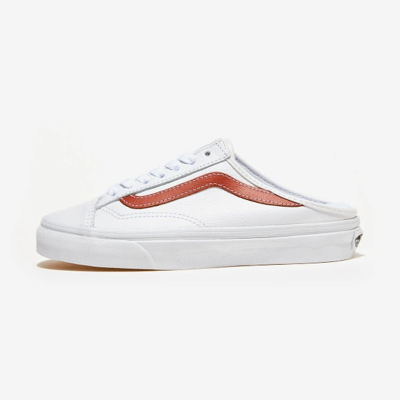 商品Vans|【Brilliant|包邮包税】万斯 STYLE 36 MULE  运动鞋 无带 半拖  VN0A7Q5YB9E (LEATHER) TRUE WHITE/BOMBAY BROWN,价格¥286,第1张图片